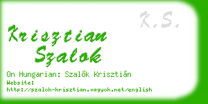 krisztian szalok business card