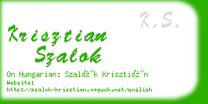 krisztian szalok business card